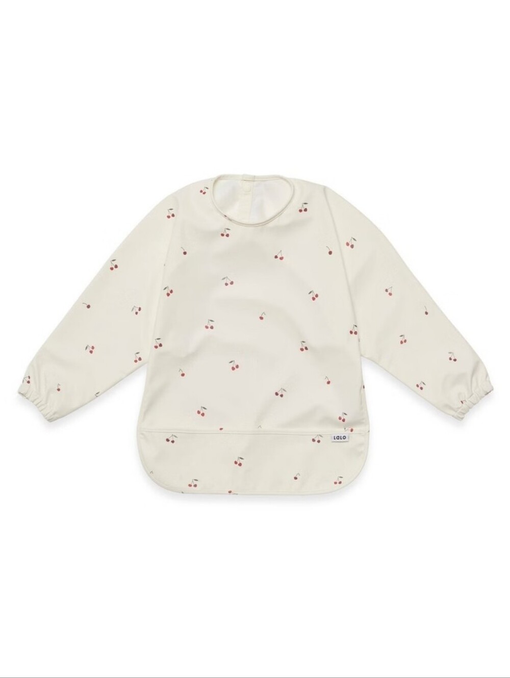 NWT‎ Lalo Long Sleeve Smock Bib Cherry 6M–2T Waterproof Baby Feeding Bib